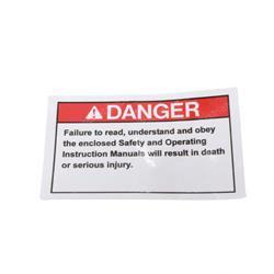 Picture of Decal Danger Read Manuals