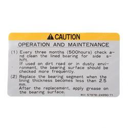 Picture of Plate - Caution