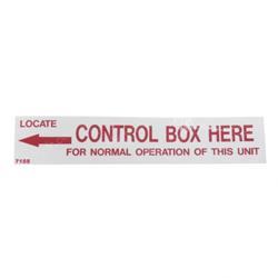 Picture of Decal - Control Box