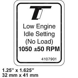 Picture of Decal Low Engine Idle