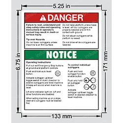 Picture of Decal - Operationg Instructions