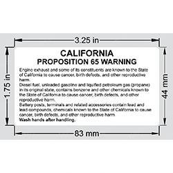 sy1230713 DECAL - CAILF PROP 65 WARNING