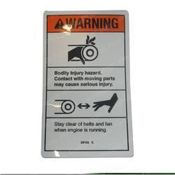 gn28162 DECAL - WARNING MOVING PARTS