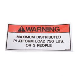 Picture of Decal - Warn Max Load 750lbs