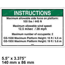 Picture of Decal - Notice Side Force Ansi