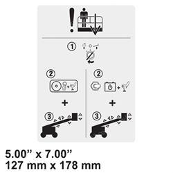 gn133413 DECAL EMERGENCY LOWERING