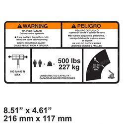 Picture of Decal - Warning Max Cap.