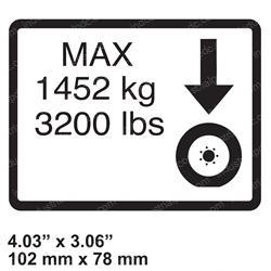 Picture of Decal - Max Tire Load