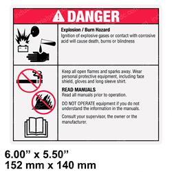 Picture of Decal - Danger Battery Safety