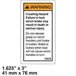 Picture of Decal - Crushing Haz/Brake Lock