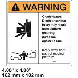 Picture of Decal Warn Crush Hazard