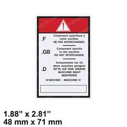 Picture of Decal - Do Not Interchange