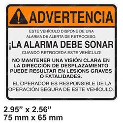 Picture of Decal- Warning Alarm (sp)