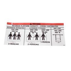 Picture of Decal - 750lbs340kg Max Cap