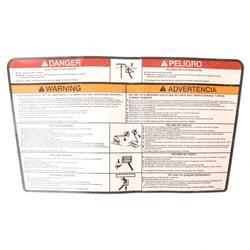Picture of Decal Warning Plt (dom2)