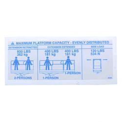 Picture of Decal - Capacity 800lbs