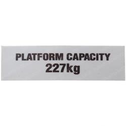 Picture of Decal - Platform Capacity 227kg