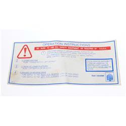 Picture of Decal - Operation Instructions