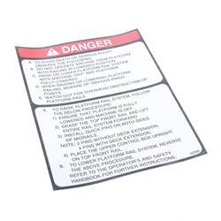 Picture of Decal - Danger Rail Fold