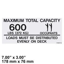 Picture of Decal - Load Capacity 600lbs