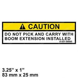 Picture of Decal - Do Not Carry Wextension