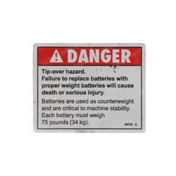 Picture of Decal Danger Tip-Over Hazard