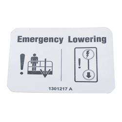 Picture of Decal, Emergency Lowering,