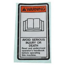 Picture of Warning Manual Instr. Decal