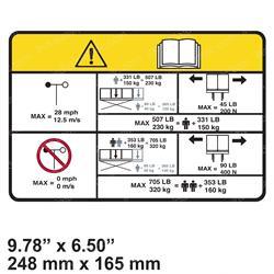 Picture of Decal - Capacity 705 Lb/320 K