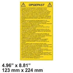 Picture of Decal - Platfor Use Warning Nl