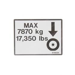 Picture of Decal - Max Tire Load
