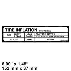 Picture of Decal - Tire Inflation