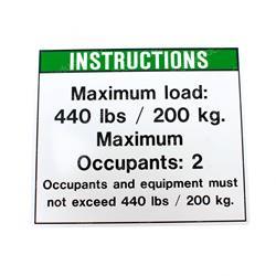 Picture of Decal Notice Max Cap 440 Lbs