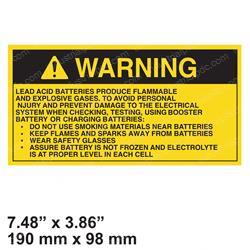 Picture of Decal - Warning Battery