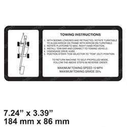 Picture of Decal - Towing Instructions