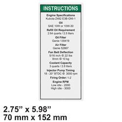 Picture of Decal - Notice Spec-  Z482