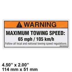 Picture of Decal - Max Towing Speed