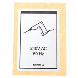 Picture of Decal Power to Platform 240v