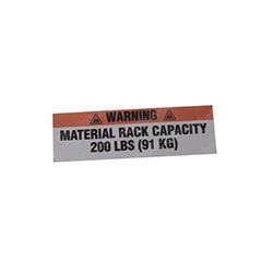 Picture of Decal - Warning Sheet Rack