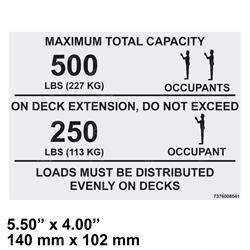 Picture of Decal - Capacity 500lbs/227kg