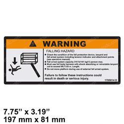 Picture of Decal Warning Falling Haz