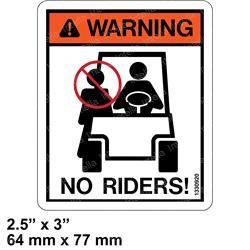 no rider decal HYSTER 1330920 sticker - aftermarket