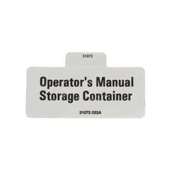 Picture of Decal Label Oper.man.storage