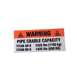 Picture of Decal - Warning Pipe Cradle Cap