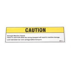 Picture of Decal Caution Damagd Machine