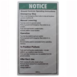 Picture of Decal Notice Oper Inst Gcp
