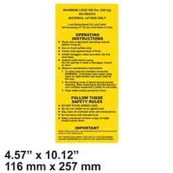 Picture of Decal - Operating Instruction