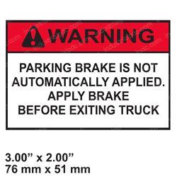 Picture of Brake-Warning Decal
