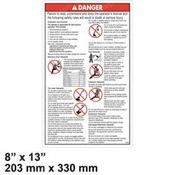 Picture of Decal - Danger Gen Safety Rules