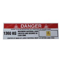 Picture of Decal - Warnload Zone 1360kg